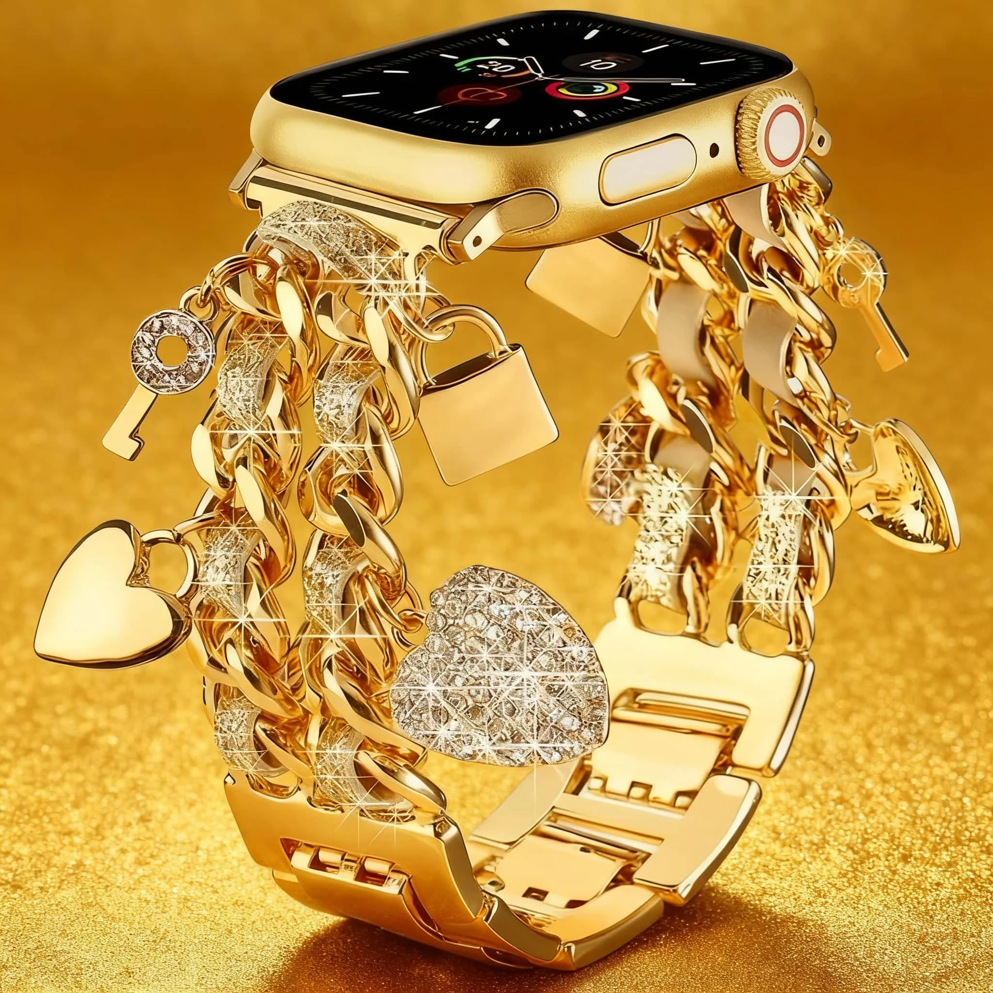 Luxuriöses Metallarmband für Apple Watch 46mm 42 40 44 41 45 49 38mm Correa Armband iWatch Series 12 11 10 9 8 7 SE 6 5 4 Ultra2 – Detail 1