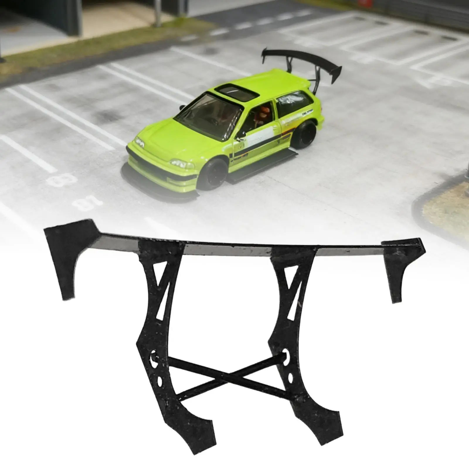 

Металлическое заднее антикрыло в масштабе 1/64, для диорам, модернизации, легко устанавливается, прочное, легкое, аксессуары для ремонта моделей автомобилей