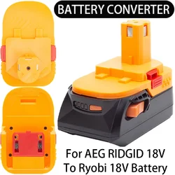 Pour AEG RIDGID 18V à Ryobi 18V Li-ion batterie adaptateur de batterie pour outil électrique, adaptateur-accessoires pour outils électriques (sans batterie)