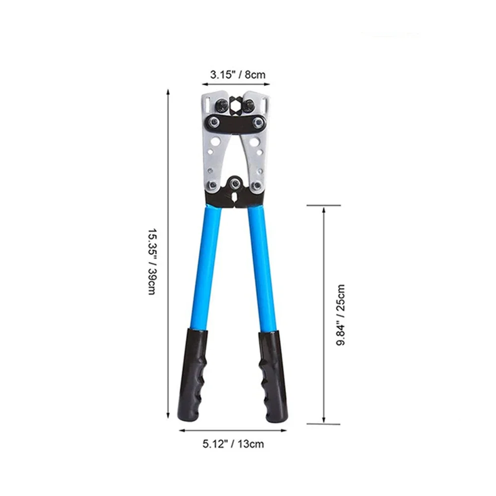 Crimper Kit Cold Pressed Terminal Crimping Pliers Tube Terminal Crimper Hex Crimp Tool Multitool Battery Cable Lug Crimping Tool