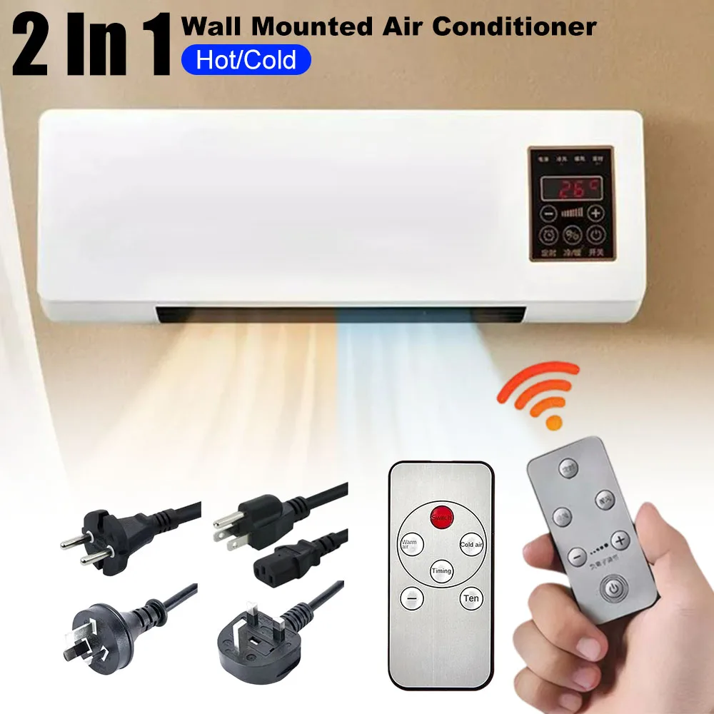 

Настенный кондиционер с пультом дистанционного управления, вентилятор для охлаждения воздуха, многофункциональный вентилятор-охладитель для ванной, спальни, школы, офиса