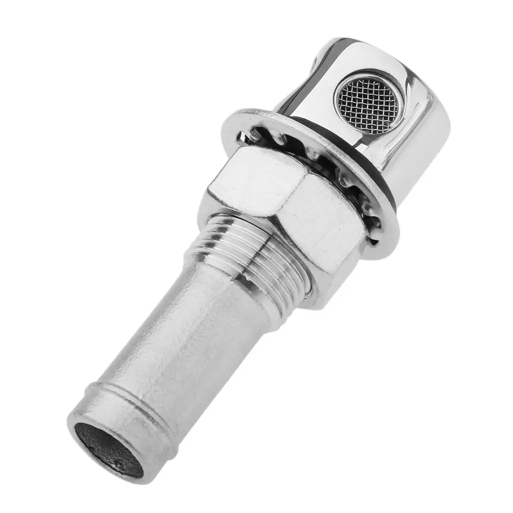 Stainless Steel Boat Marine  Straight Fuel Gas Liquid Tank Breather Vent for 5/8 inch 16mm Hose