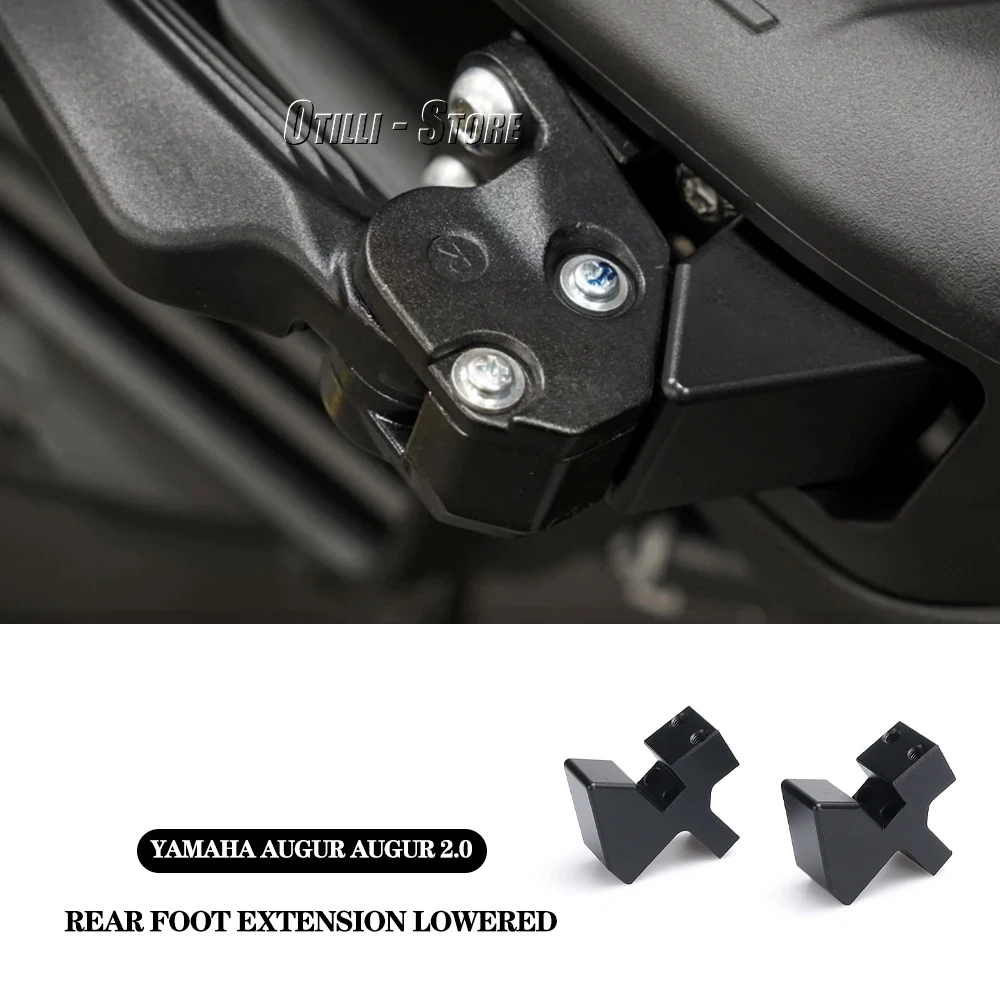 Motorcycle Accessories Black Silver Rear Footrest Extend Lowering Foot Pegs FootPegs Rest For YAMAHA AUGUR Augur 2.0
