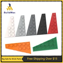 10Pcs MOC Parts 54384 Wedge Plate 6 x 3 Left Compatible Bricks DIY Assmble Building Blocks Particle Kid Puzzle Brain Toy Gift