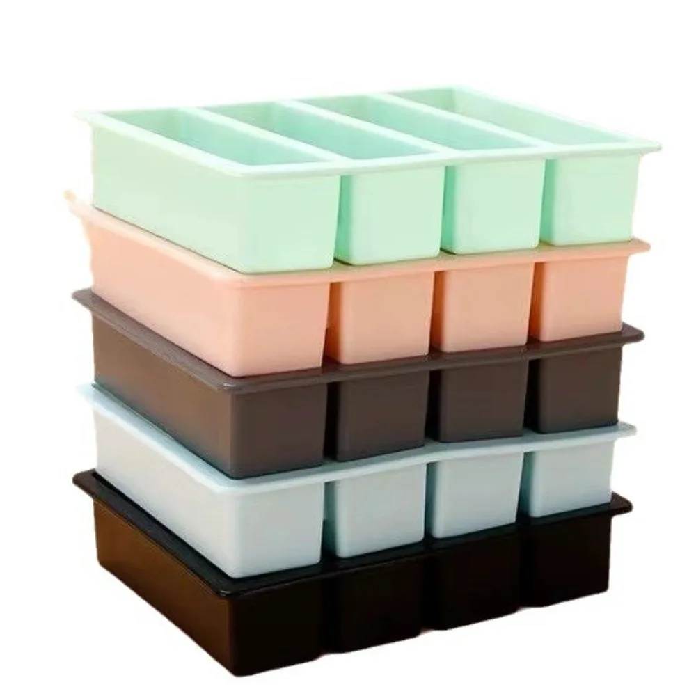 4 Strips of Silicone Ice Grids, Ice Molds, Long Strips of Ice Cubes,  Ice Mold Reusable Silicone Ice Tray Molds Silicone Ice