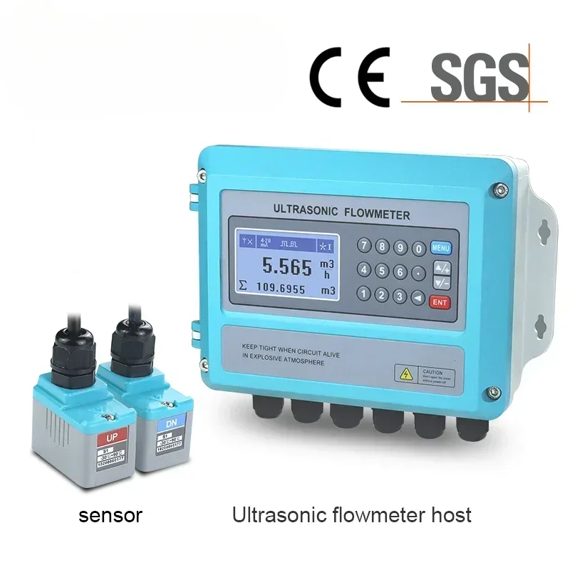 Hot SalesDigital Ultrasonic Liquid Flow Meter Wall Mounted External Ultrasonic Water