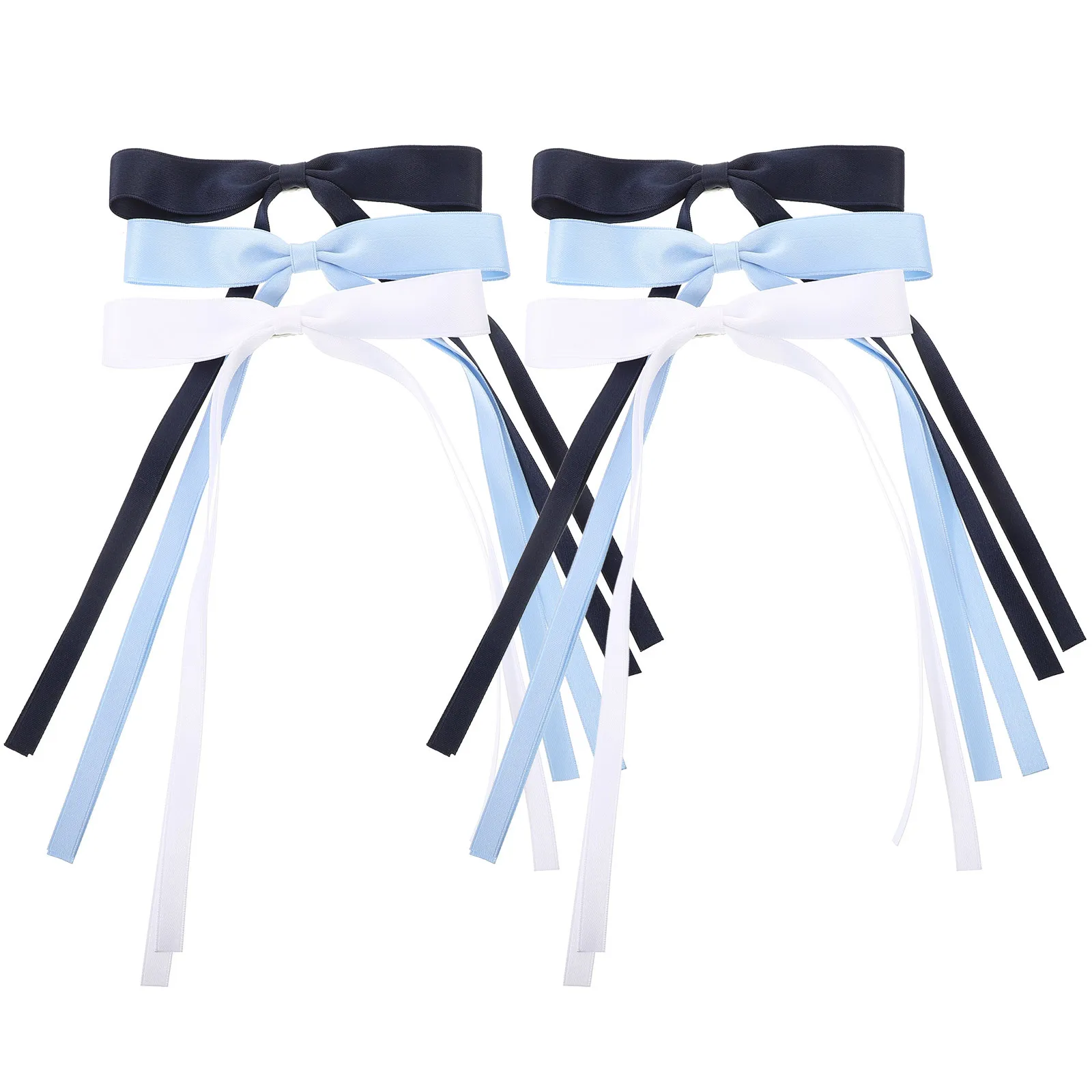 

6pcs Butterfly Knot Hair Clip Bow Barrette For Women Small Ribbon Bows Clip On Hair Accessories Decorative Hairpins Daily Wear