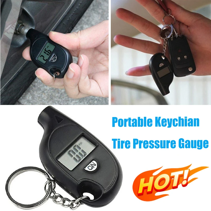 

Portable Mini Keychain Tire Pressure Gauge Digital Car Tire Air Pressure Meter Gauge Monitor Automobile Tyre Pressure Monitoring