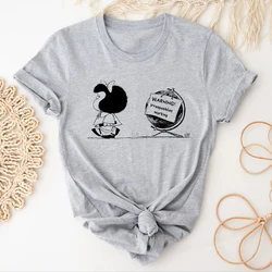 Mafalda t shirt women summer streetwear manga t shirt girl y2k graphic Japanese clothes