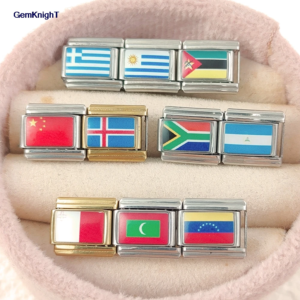 1-шт-классические-эластичные-подвески-link-fit-9-мм-ювелирные-изделия-из-нержавеющей-стали-diy-итальянские-красочные-браслеты-с-национальными-флагами-мира