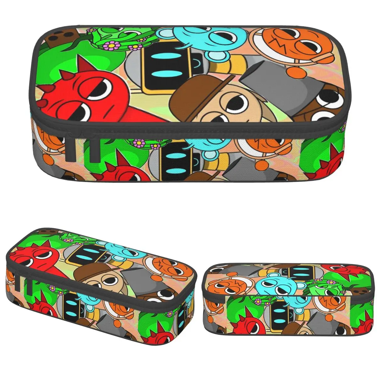 

Sprunkis Characters Game Pencil Case Fashion Pen Box Pencil Bags Student Big Capacity Office Cosmetic Pencilcases