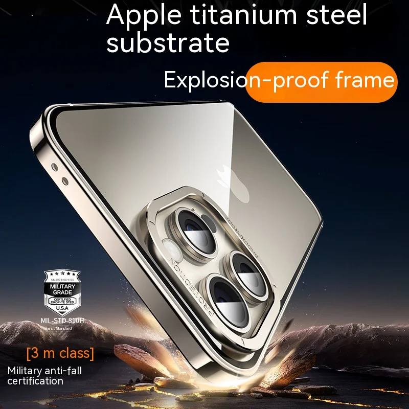 2024 Raw titanium alloy Case For iphone 16 15 Pro Max HD Magnetic magsafe wireless charge macropore lens protective back cover