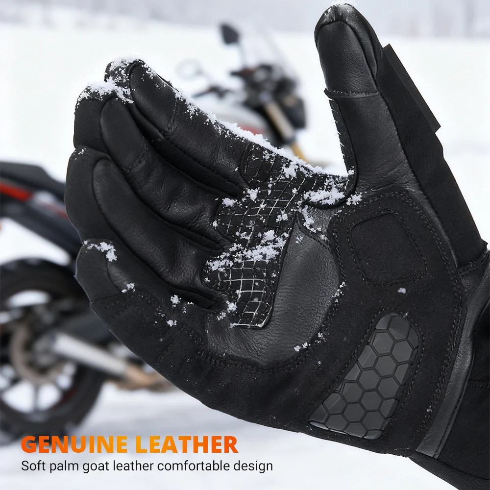 Winter Beheizte Handschuhe Wasserdicht Beheizte Moto Handschuhe 3000mah Wiederaufladbare Motorrad Selbst Heizung Handschuhe Männer