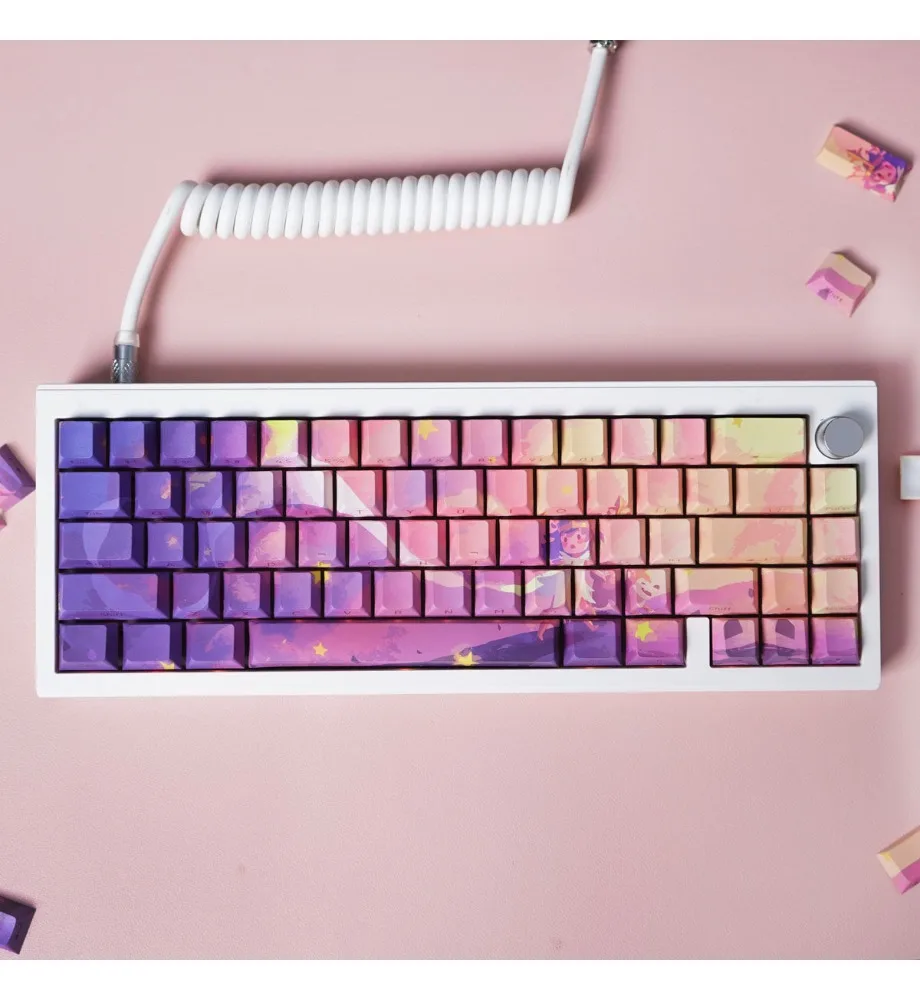 Keycap personality sublimation original Wooting and other wireless mechanical keyboard Polaris side transparent keycap 129 keys