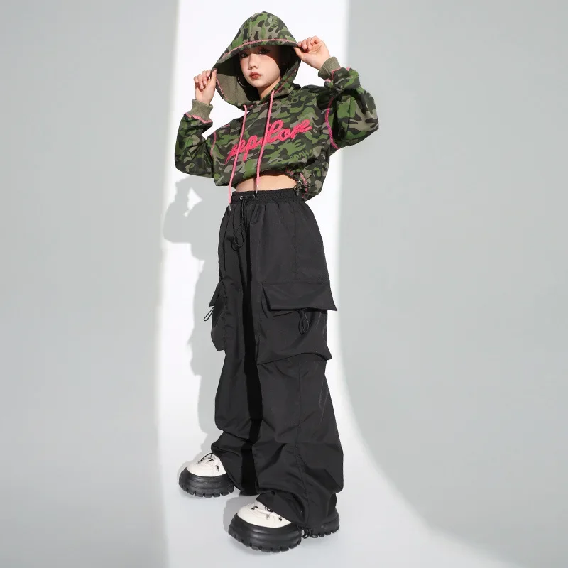 Girls' Jazz Dance Costume Handsome Japanese Street Dance Performance Costume Set Children's Hiphop Show Stage Trend