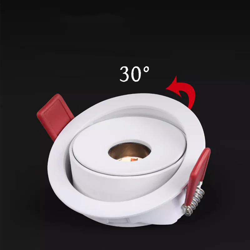 Dimmable Recessed LED COB Embedded Ceiling Lamp Fixture Downlight Focus Mini Spotlight Narrow Beam Angle 3°8°15°24° Wine Cabinet