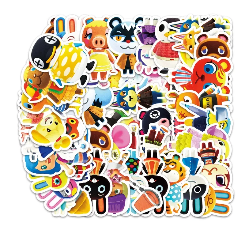 50pcs Animal Crossing‌ Game Stickers Luggage Water Cup Stationery Mobile Phone Car Scooter Laptop Refrigerator Decoration