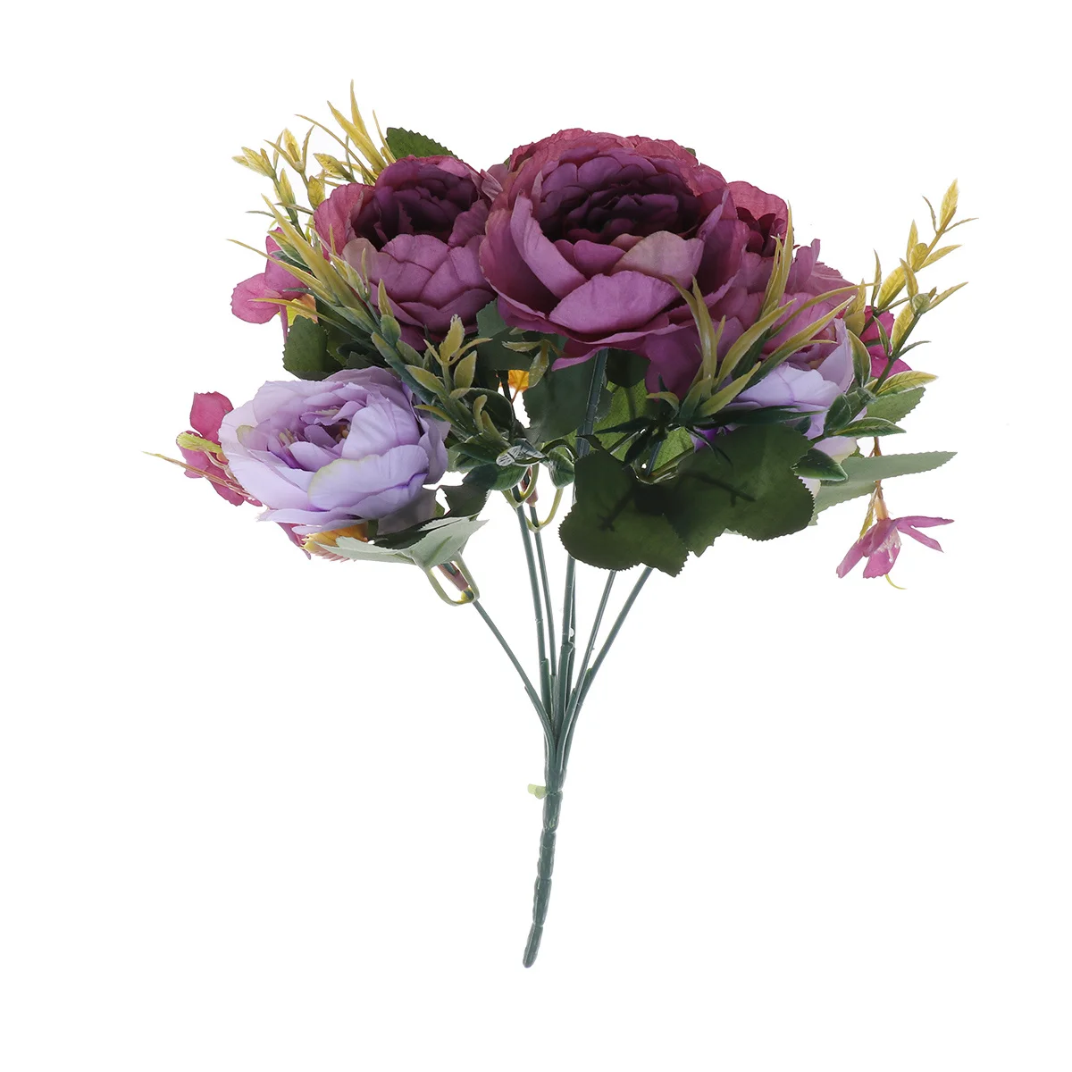 

7 Heads Artificial Peony Flowers Silk Simulation Bouquet For Wedding Floral Decoration Home Garden Party Birthday