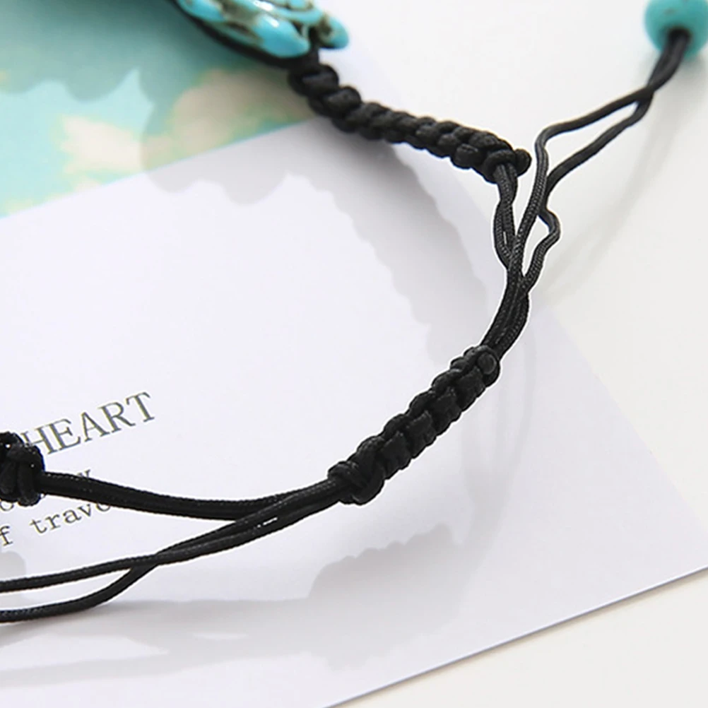 

2pcs Turquoise Bracelet Adjustable Woven Jewelry Unique Handcrafted Design Stylish Fashion Accessory Gift For Women Men Sea