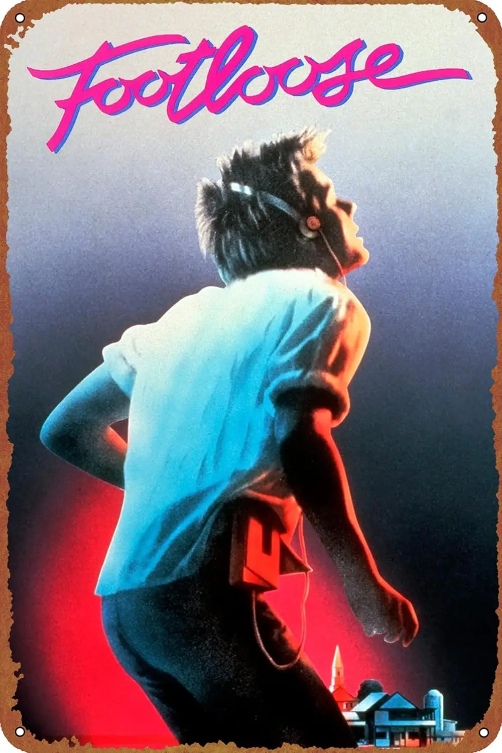 Classic Movie Poster Footloose 1984 Metal Tin Sign Vintage Plaque Poster 12 X 8 Inches RONGGUOX37-C