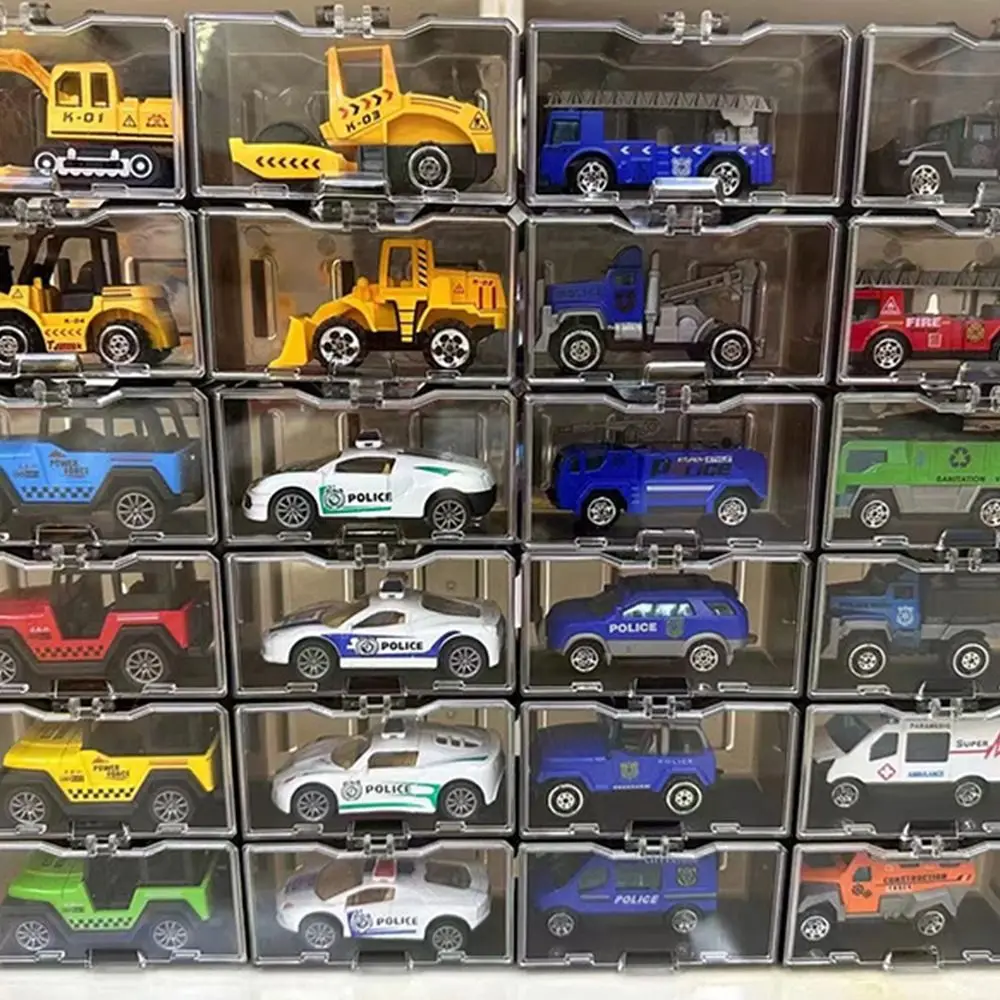 Practical ABS Display Box With Handle 1/64 Diecast Model Car Storage Box Without Car Toy Display Model