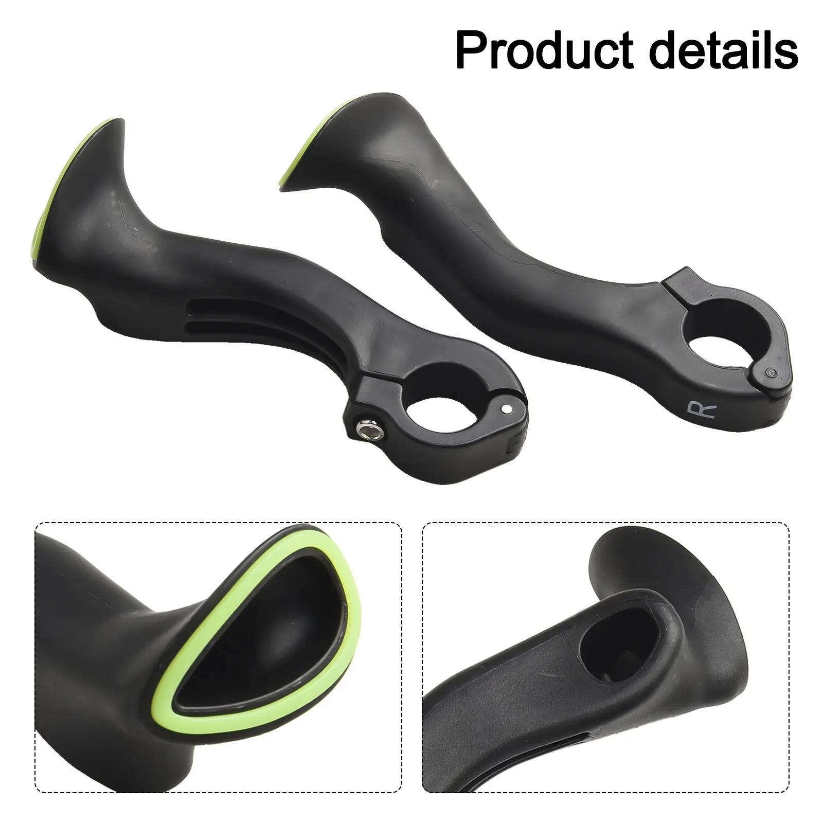 Drop Bar Compatible Handlebar Grips with Extended Design Ergonomic Shape and Nighttime Glow Functionality for Cyclists