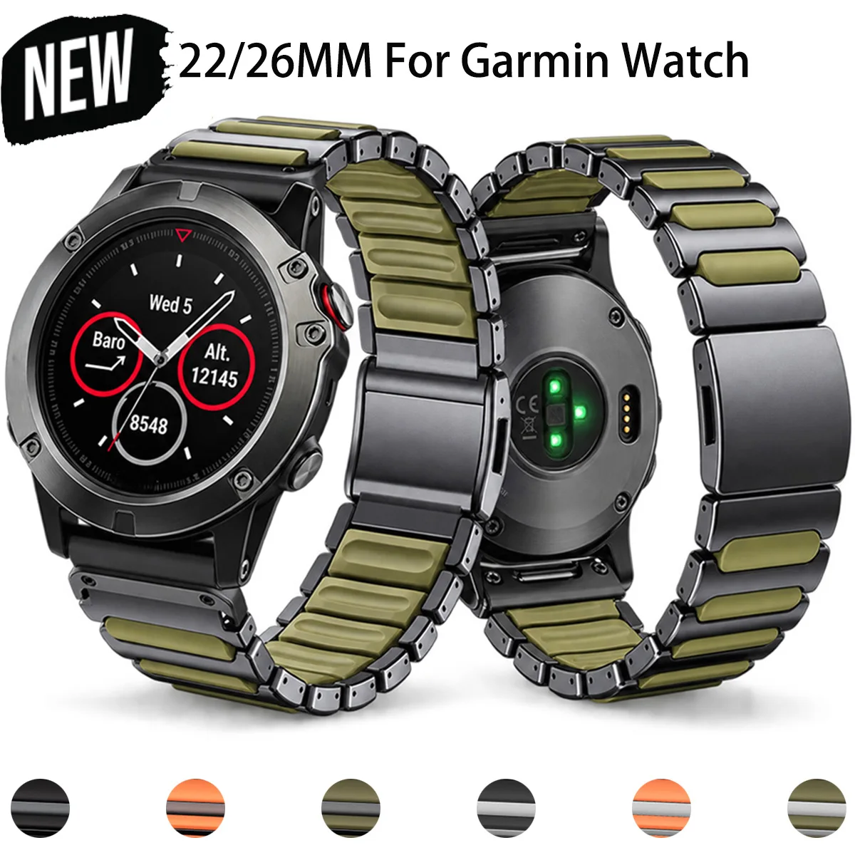 22mm 26mm Titanium Magnetic Strap for Garmin Watch Fenix8 51/47MM Tactix7 7X Pro Forerunner 965 955 Instinct 2X Enduro3 Bracelet
