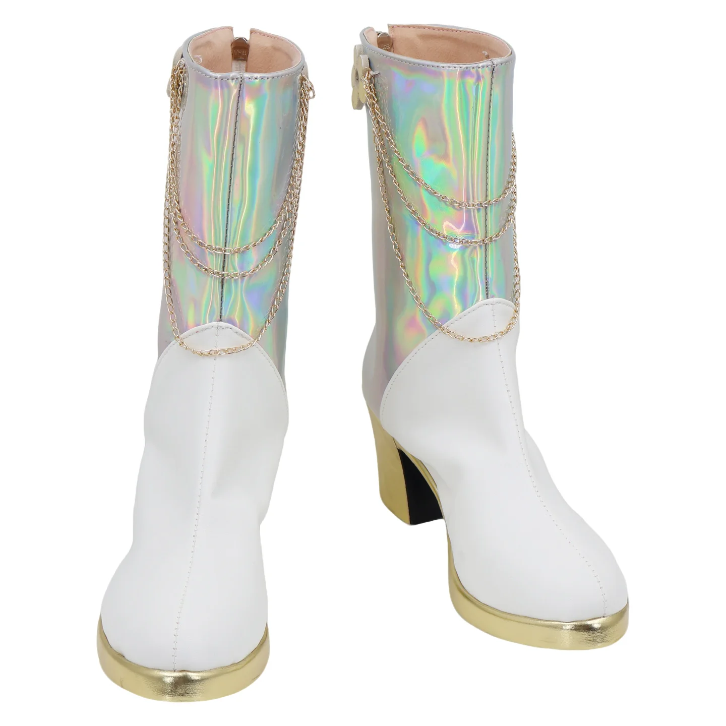 Demon Hunters Mira Anime Cosplay Schoenen Laarzen KPOP Huntrix Wit PU Lederen Laars Voor Vrouwen Mannen Halloween Carnaval Party Props