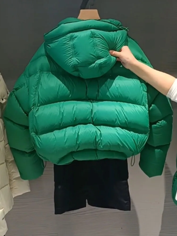 Unique ort een Women's down Jaet Korean Sle Winter Coat Thiened Polyester Fiber High-End Feel Small Size Friendly