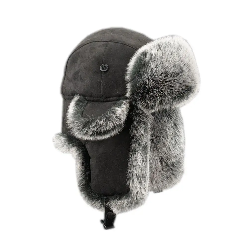Women Men Ushanka Russian Cossack Trapper Hat Faux Fur Earflap Earflap Bonnet Bomber Hats