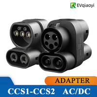 EVqiaoyi CCS1 to CCS2 EV Adapter AC 32A DC 250A CCS1 Charger to CCS2 Electric Vehicle Converter DC Fast Charging Adapter