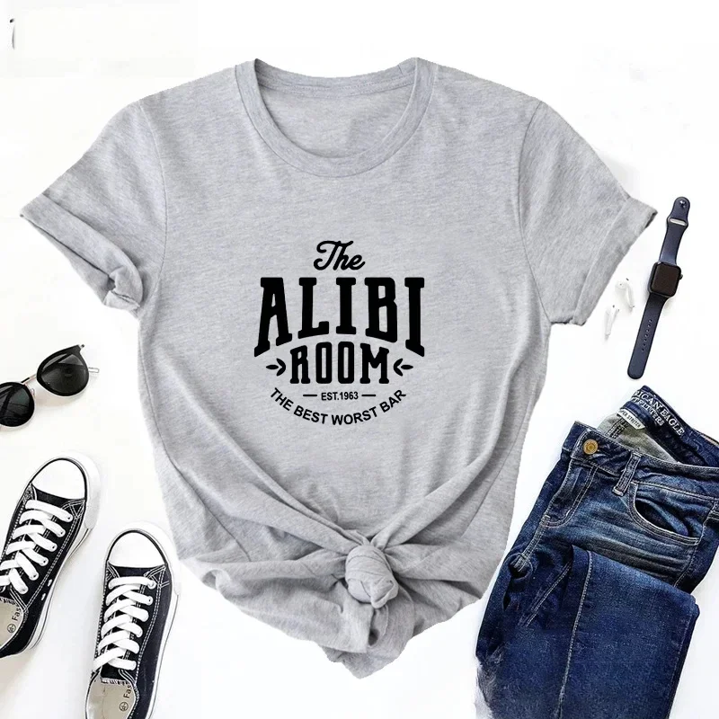 Cheavyweight streetwear  T Shirt  men  Alibi Room Tv Show Short Sleeve Print Graphic Tee Shirt Harajuku Summer T-shirt