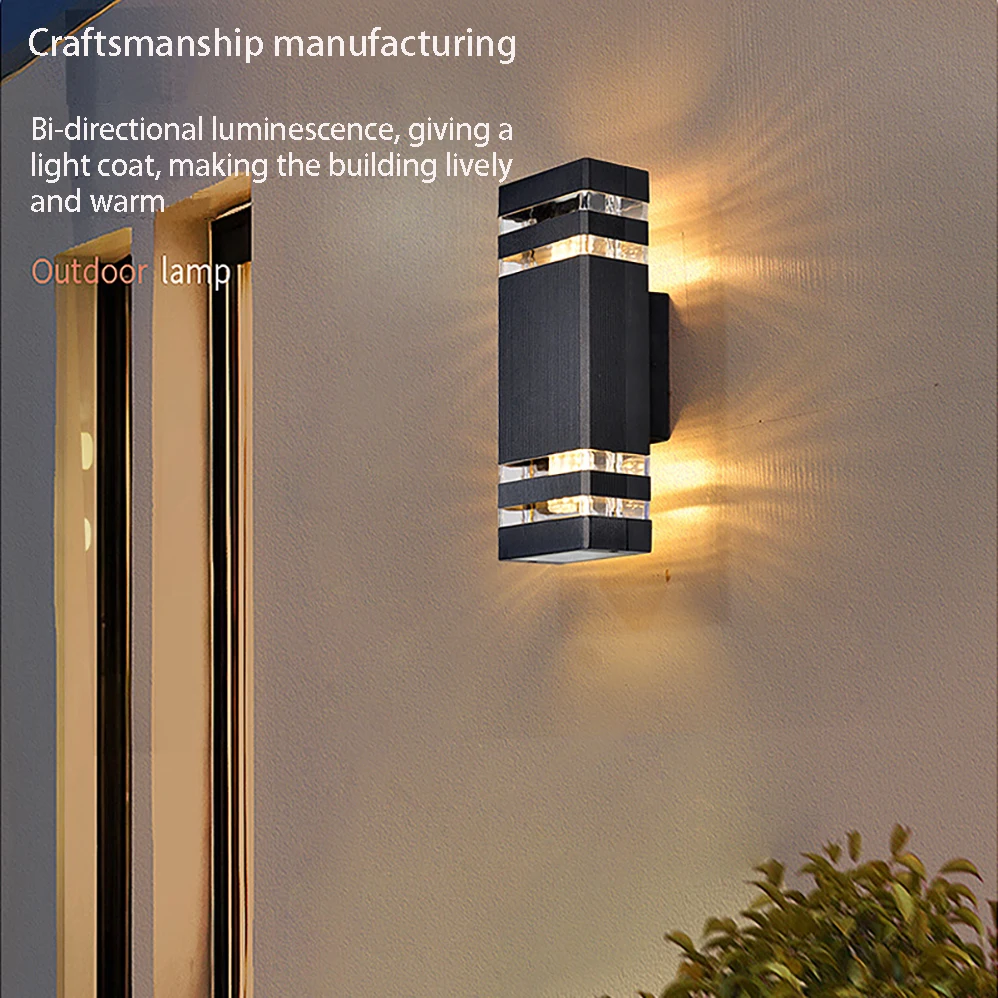 LED Wall Lamp AC85-265V GU10 LEDs Modern Minimalist Style Indoor/Outdoor IP65 Waterproof Lamp with 3 Years Warranies