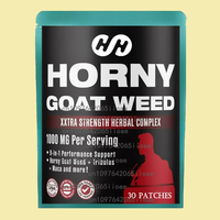 30 Patches Horny Goat Weed for Men Transdermal Patches with Panax Ginseng Maca Root Energy Booster, Memory Support