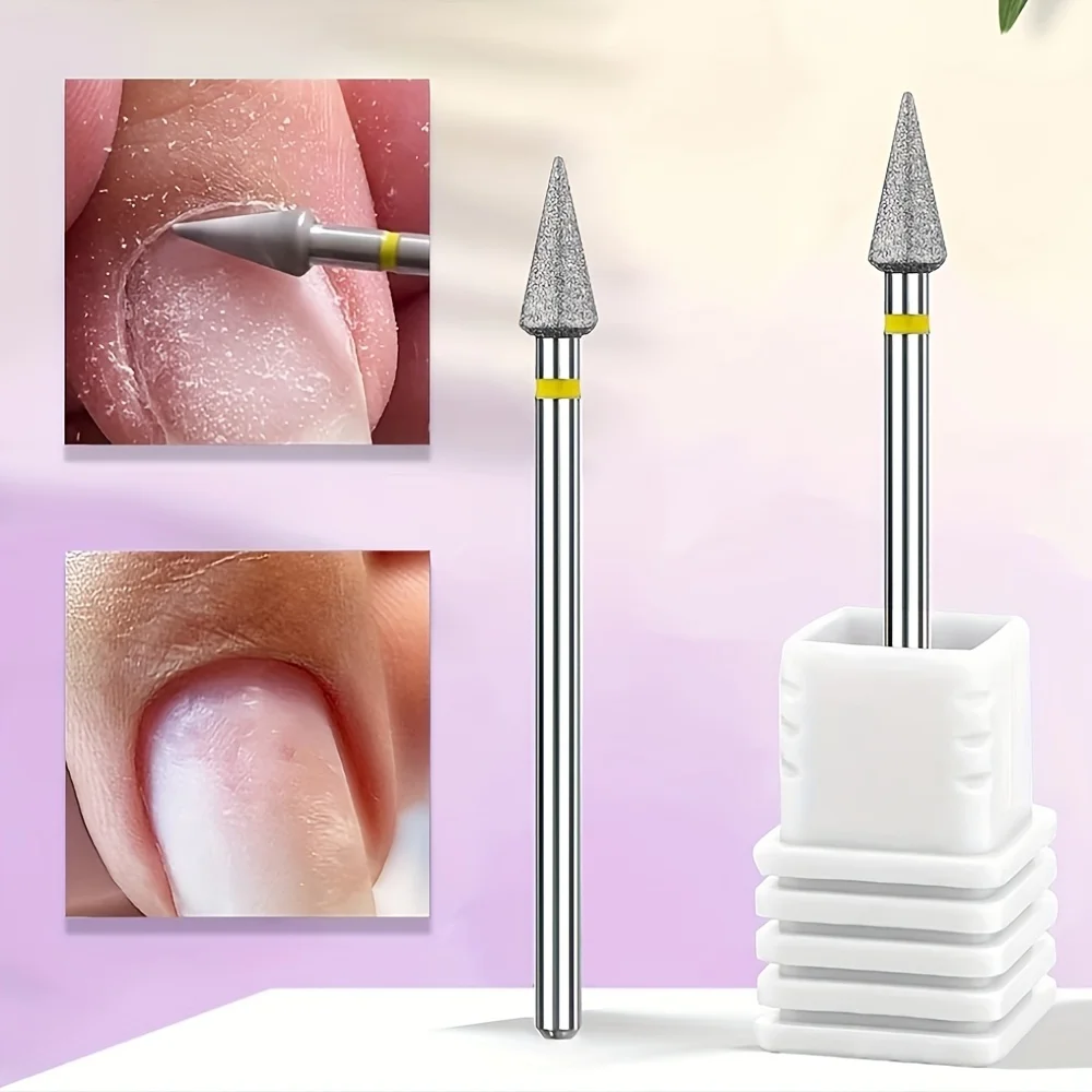 1Pc Small Triangle Stainless Steel Nail Drill Bit for Cuticle Callus Removal Electric Manicure Pedicure Foot Care
