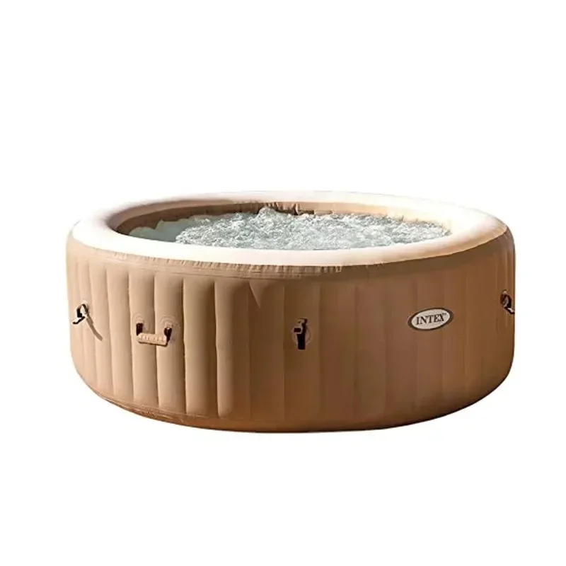 28426 4-Person PureSpa Portable Bubble Massage Spa Hot Tub Set with Deluxe Energy Efficient Cover