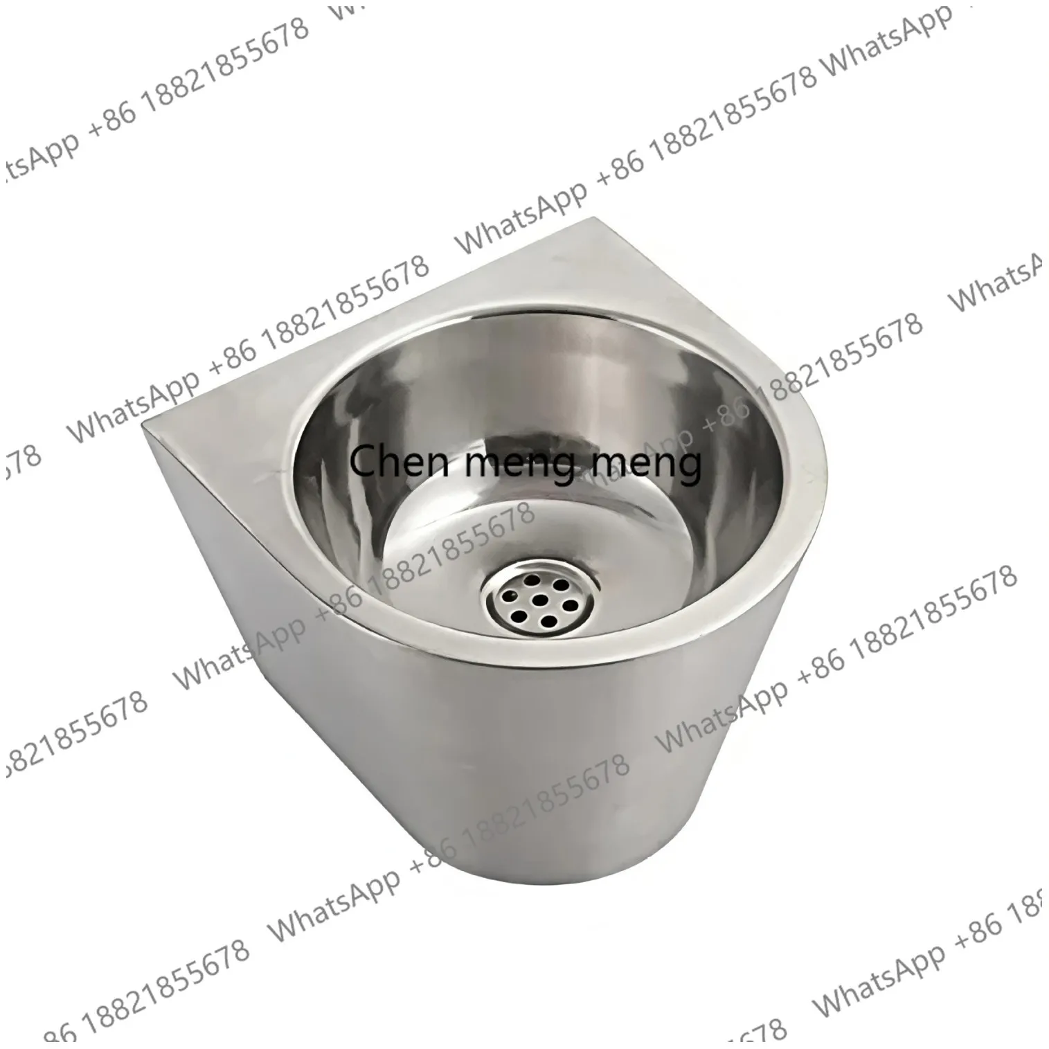 304 stainless steel wall-mounted prison wash basin sink hospital hanging toilet wash basin