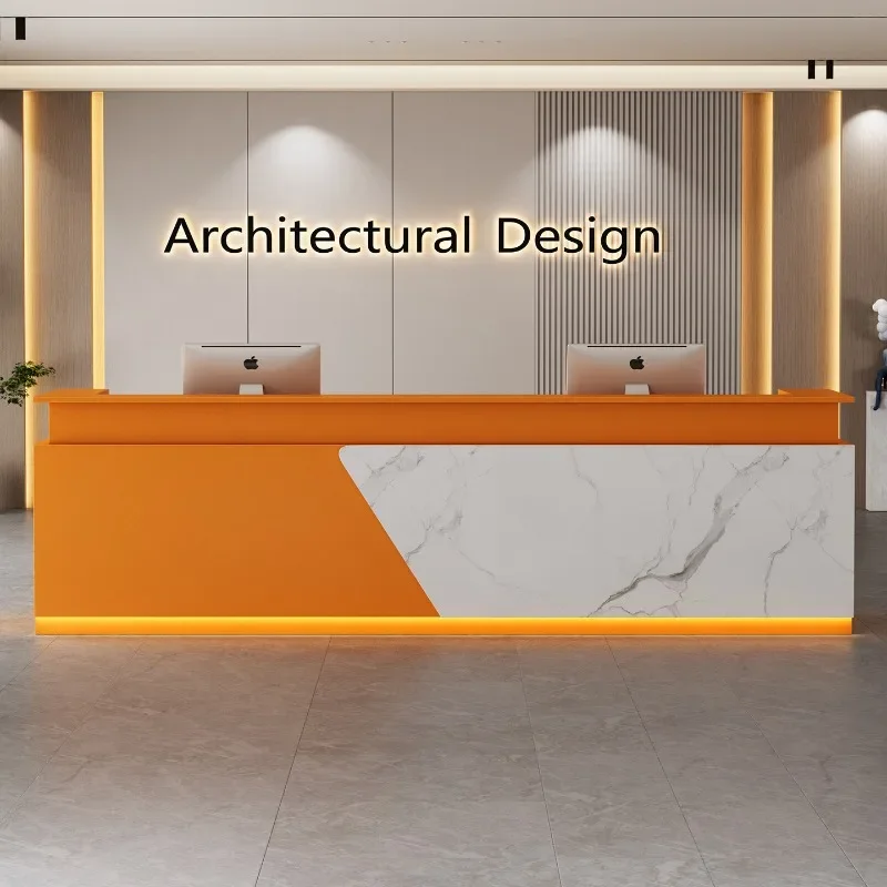 Nordic Beauty Reception Desk Modern Display Luxury Salon Reception Desk Vintage Office Trendy Bancone Commercial Furniture