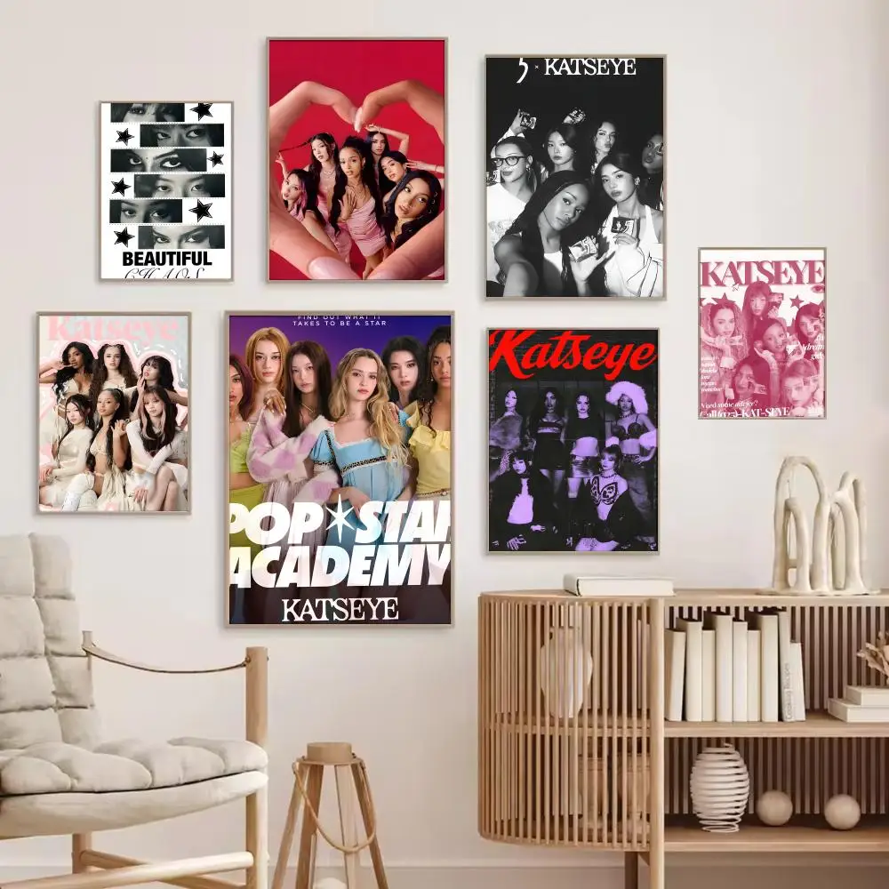 K-pop group K-Katseye Poster Wall art print art suitable for living room bedroom bar parlor home decor gift hot - view 3