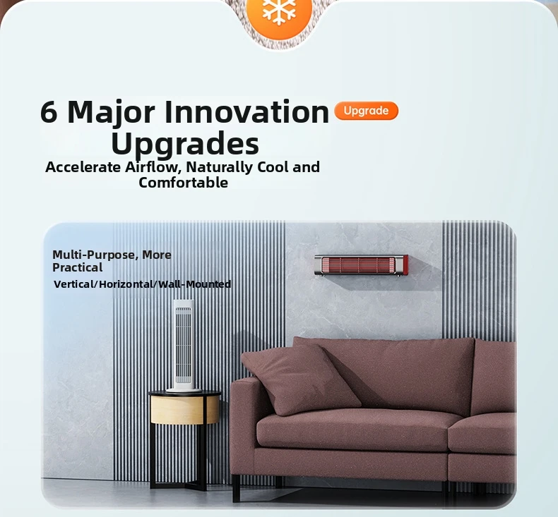 Wireless Bladeless Tower Fan For Office Portable Usb Desktop Cooling_voghion.com
