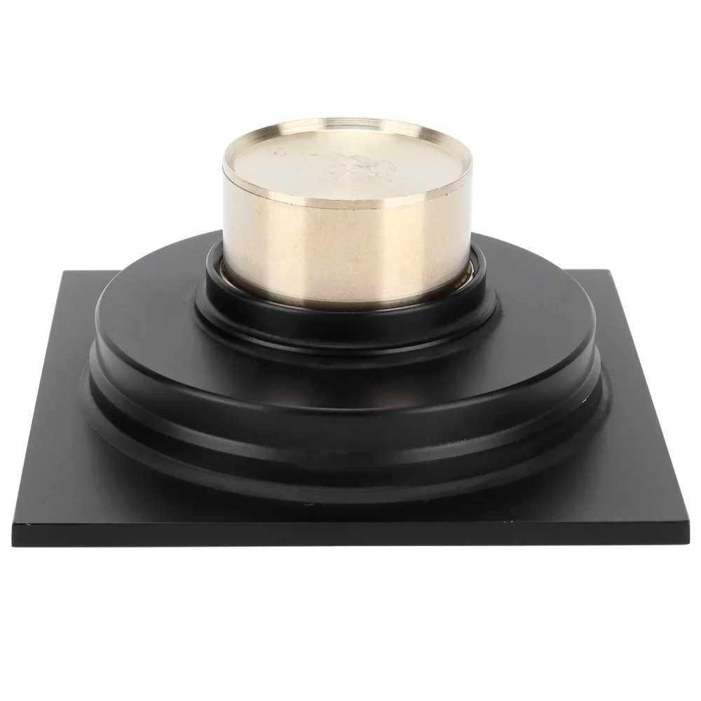 Efficient Brass Floor Drain Strainer 10x10cm / 3.94x3.94in Square Shower Drain Kit Black Odor Resistant Floor Drain Balcony