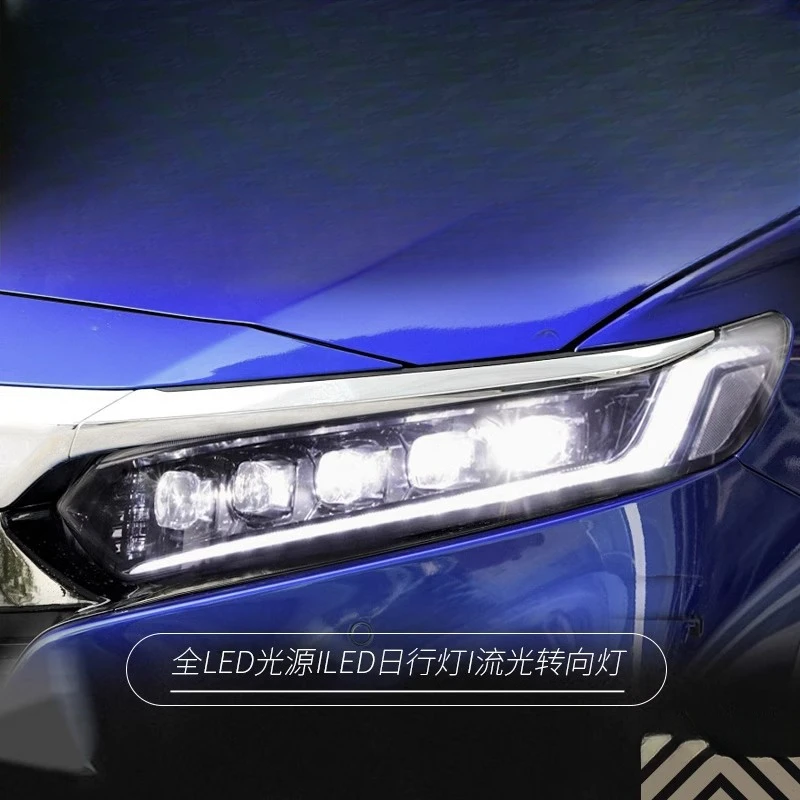 

Фара в сборе для Honda Accord 10-го поколения, модифицированная, с линзой, дневными ходовыми огнями и светодиодным динамическим указателем поворота