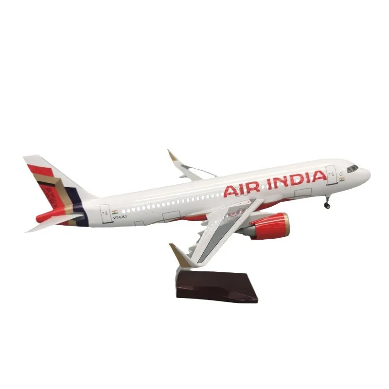 

Die-casting Toy Airplane For Kids Toy Planes A320neo Air India Model Plastic Resin Decoration Airbus Airplane with Lights