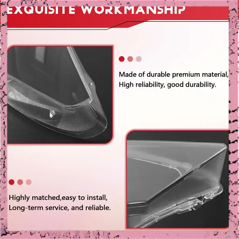 

A30M-For Seat Ibiza 2012-2017 Car Headlamp Cover Lens Headlight Shell Plexiglass Lamp Shade Transparent Lampshade