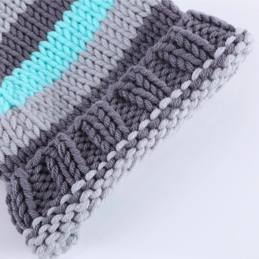 

Baby Yarn Clothing Handmade Striped Hat Pants Set Soft Stretchy Newborn Costume Photo Shoot Baby Gender Reveal