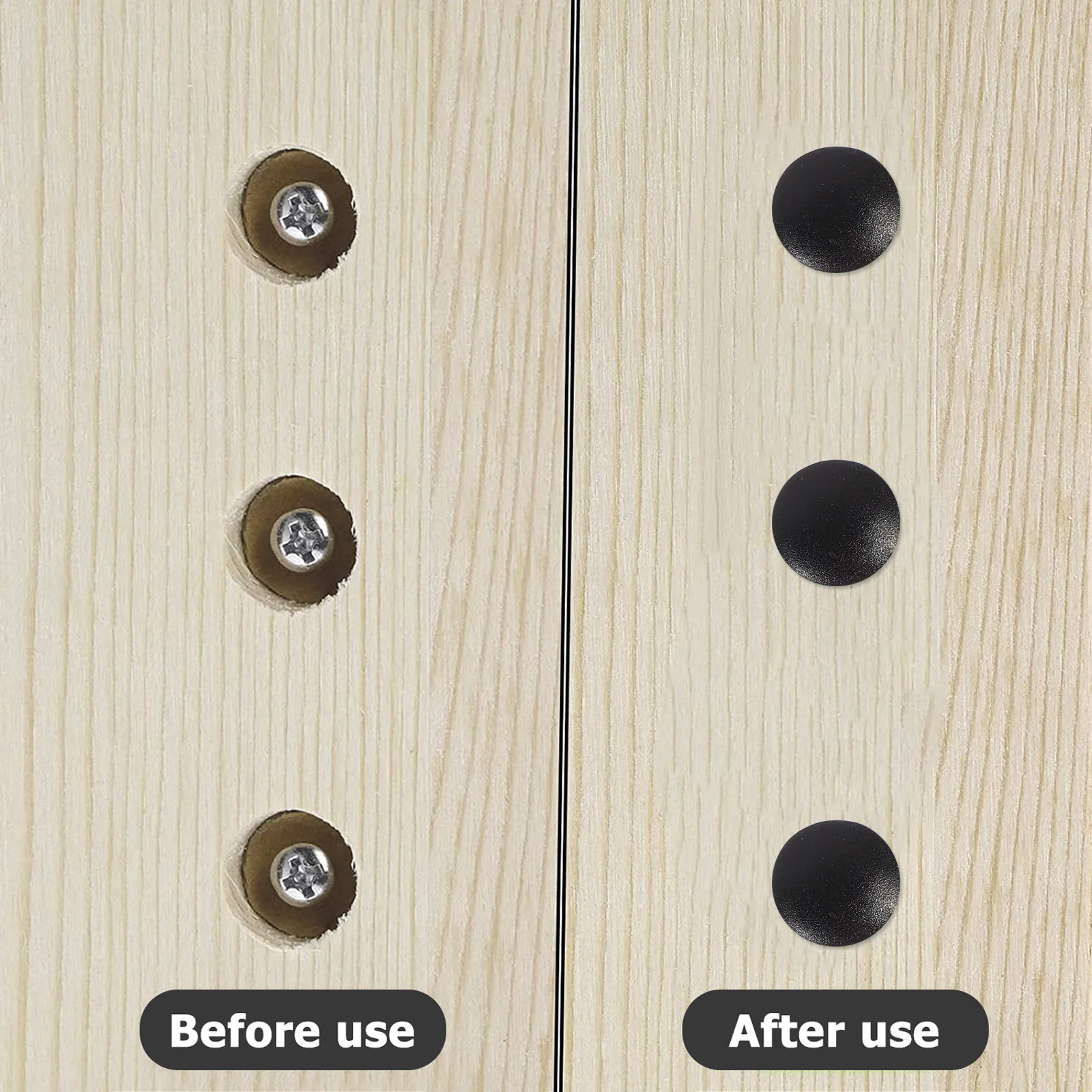 500Pcs Screw Decor Cover Premium Plastic Hole Plug for Furniture Shelf Adjustment Holes Cabinet Closet Bookcase Bathroom Shoe