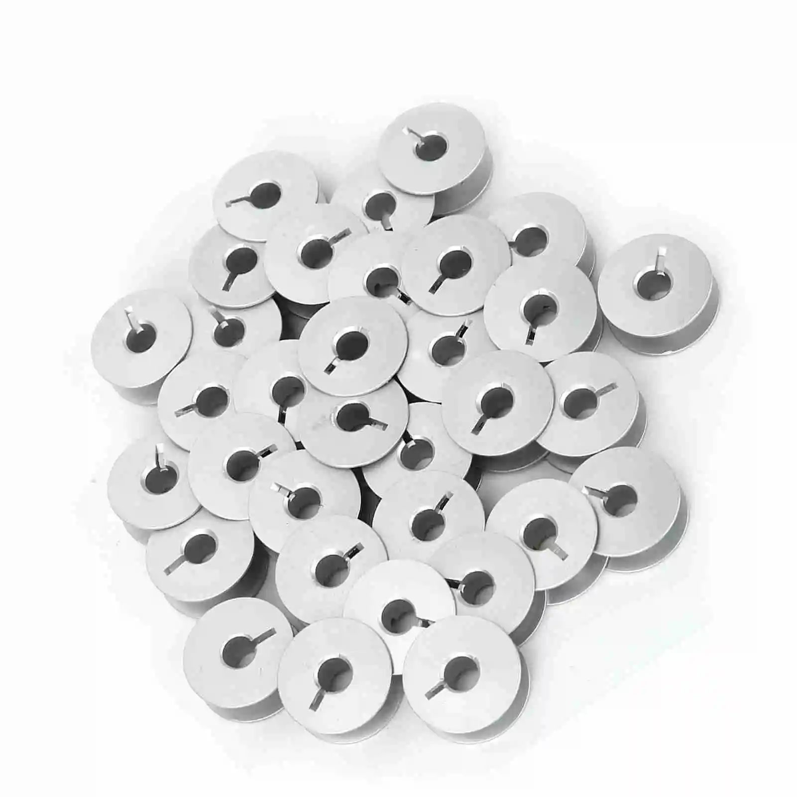 100pcs Sewing Machine Bobbin Thread Bobbin 55623A Aluminum Bobbins Slotted for Industrial Sewing Machine Parts view 4