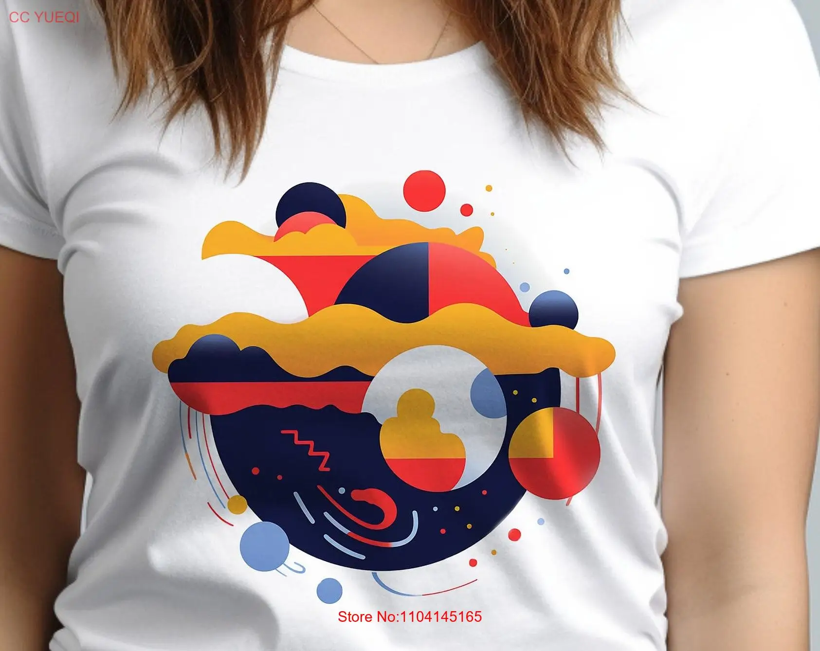 Abstract art tee planet modern cloud T Shirt gift space Hemispheres long or short sleeves