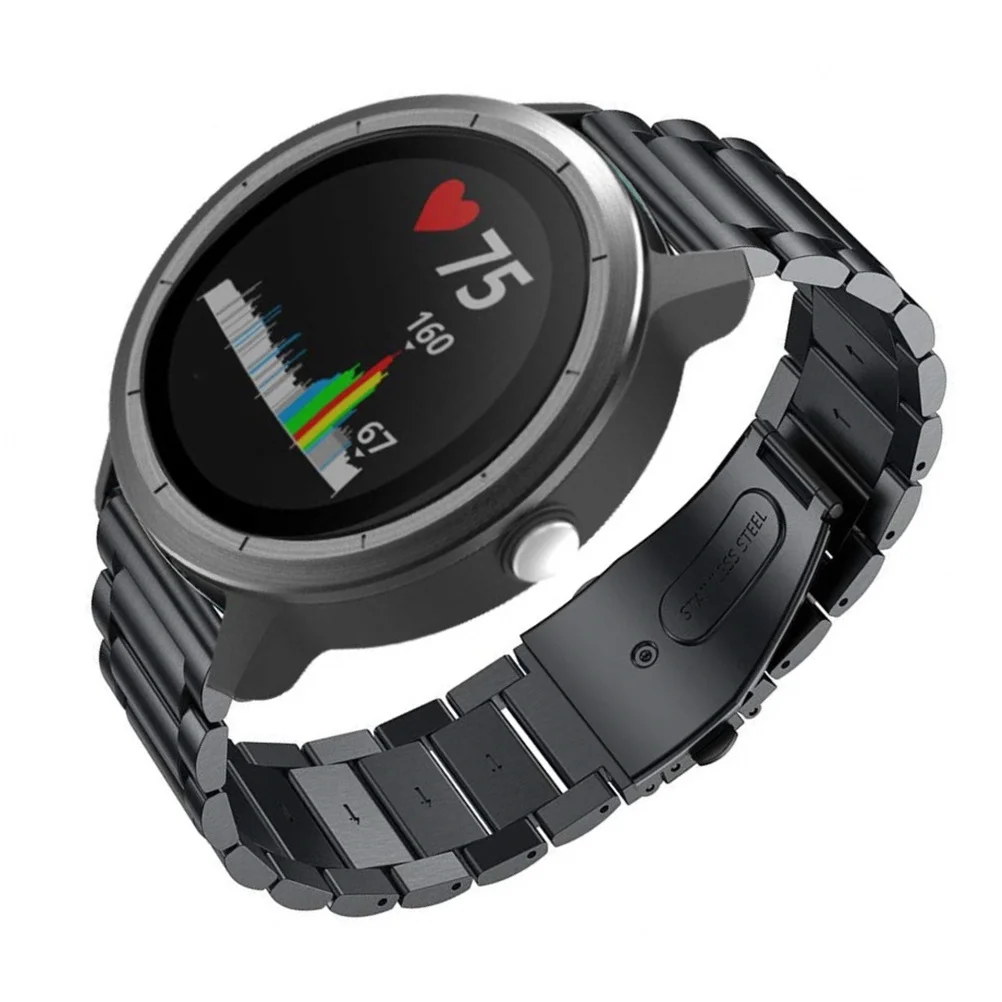 

Stainless Steel Watch Strap Metal Buckle Chain Style Durable Smartwatch Band Replacement for 3 Comfortable