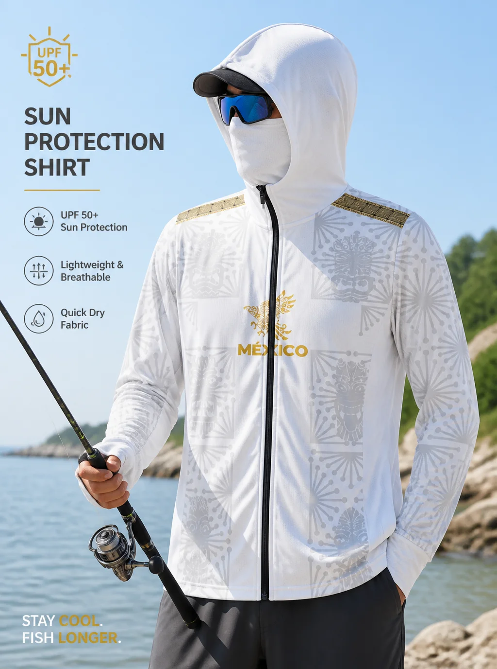 Fishing Hoodie - Kemeja pancing luar ruangan untuk jarak